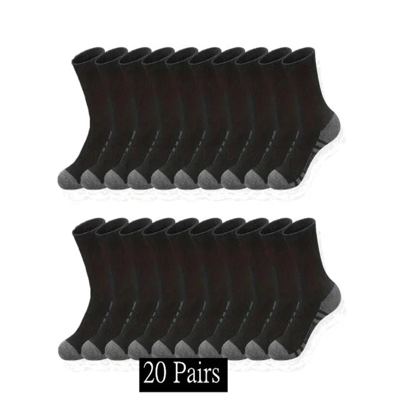 10/20/30 Pairs Men's & Women's Classic Crew Socks