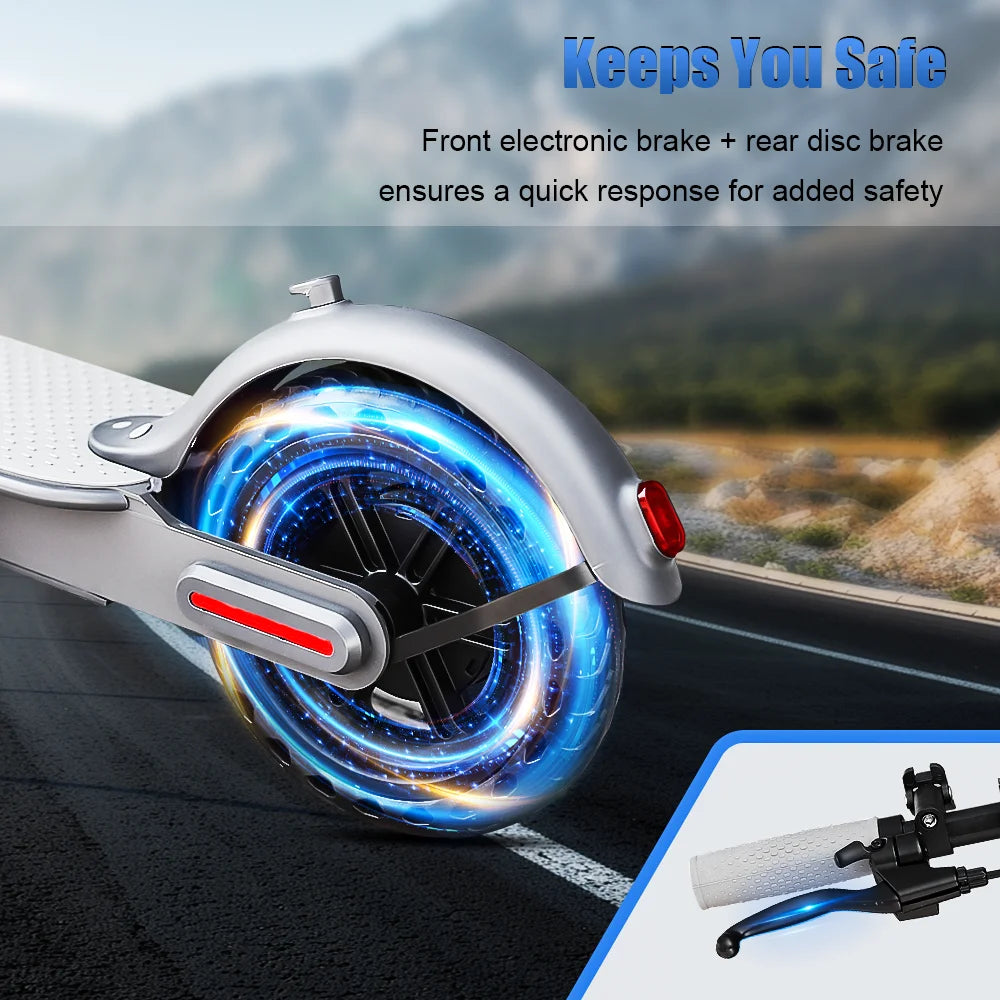 Electric Scooter Foldable 36V Powerful Motor 19mph 22Miles Long Range 8.5Inch