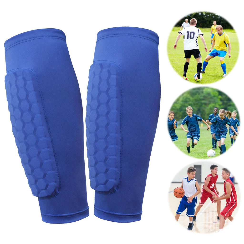 Shin Defender with Honeycomb Pads  - Leg Guard Sleeves for Boys Girls Men