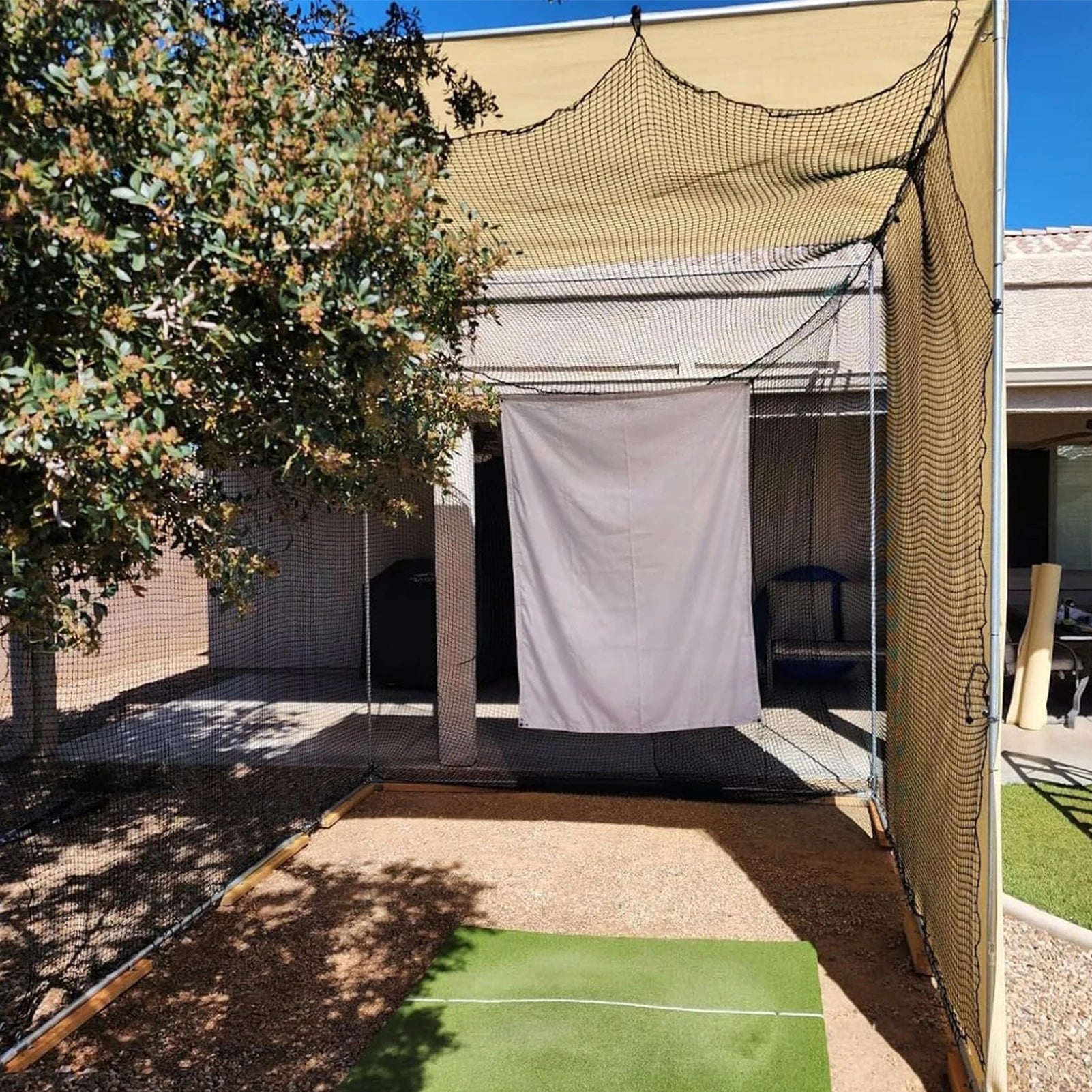 Golf Cage Netting 10X10X10Ft Portable Baseball - golf Cage