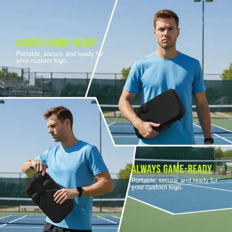 Pickleball Racket Bag Protector Fits 2 Paddles And 4 Balls For Women Men