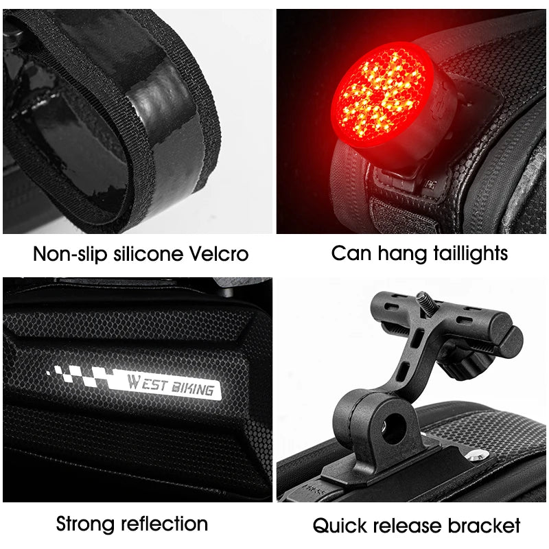 Bicycle Saddle Bag Waterproof Hard Shell