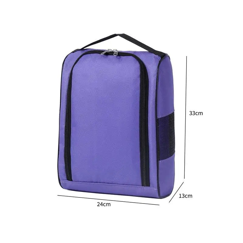 SU Portable Golf Shoe Bag Oxford Cloth Shoe Carrier Bags Breathable Lightweight Golf Handbag Dustproof Football Tennis Shoe Bag