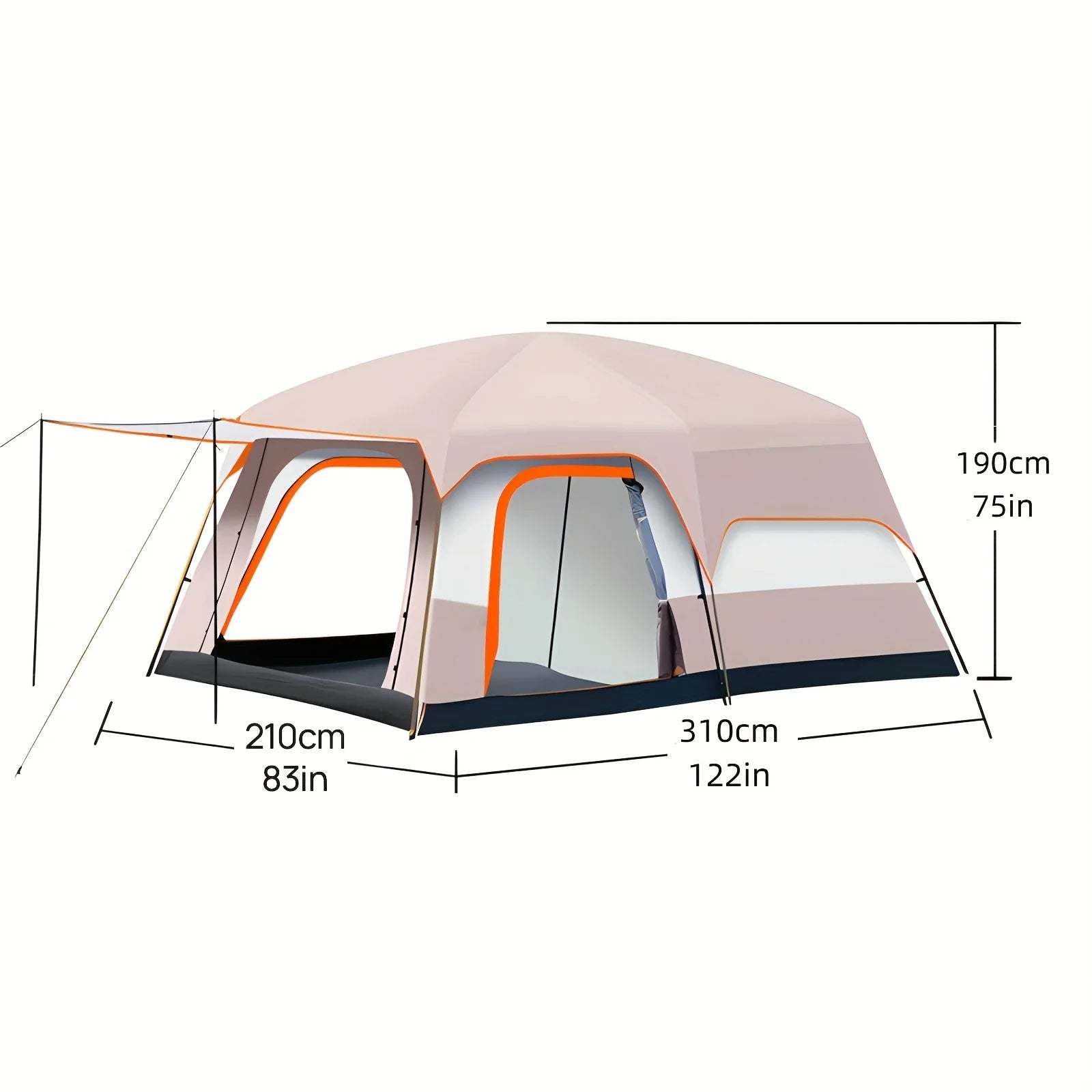 4-6 Person Camp Tent, Sunscreen, Anti-mosquito, Portable Tent, Suitable For Outdoor Camping