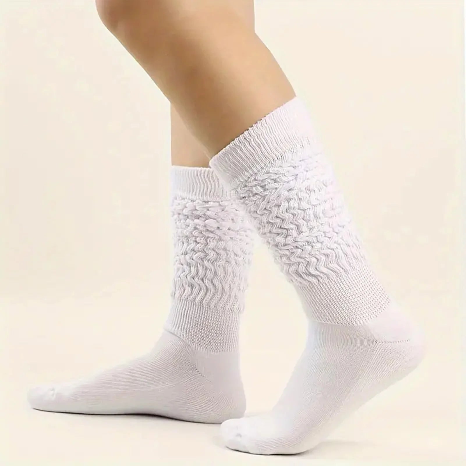 Cotton Knit Warm Calf Socks Skin-Friendly Cotton Winter Leg Warmer Socks Suitable for Women and Girls 6pair