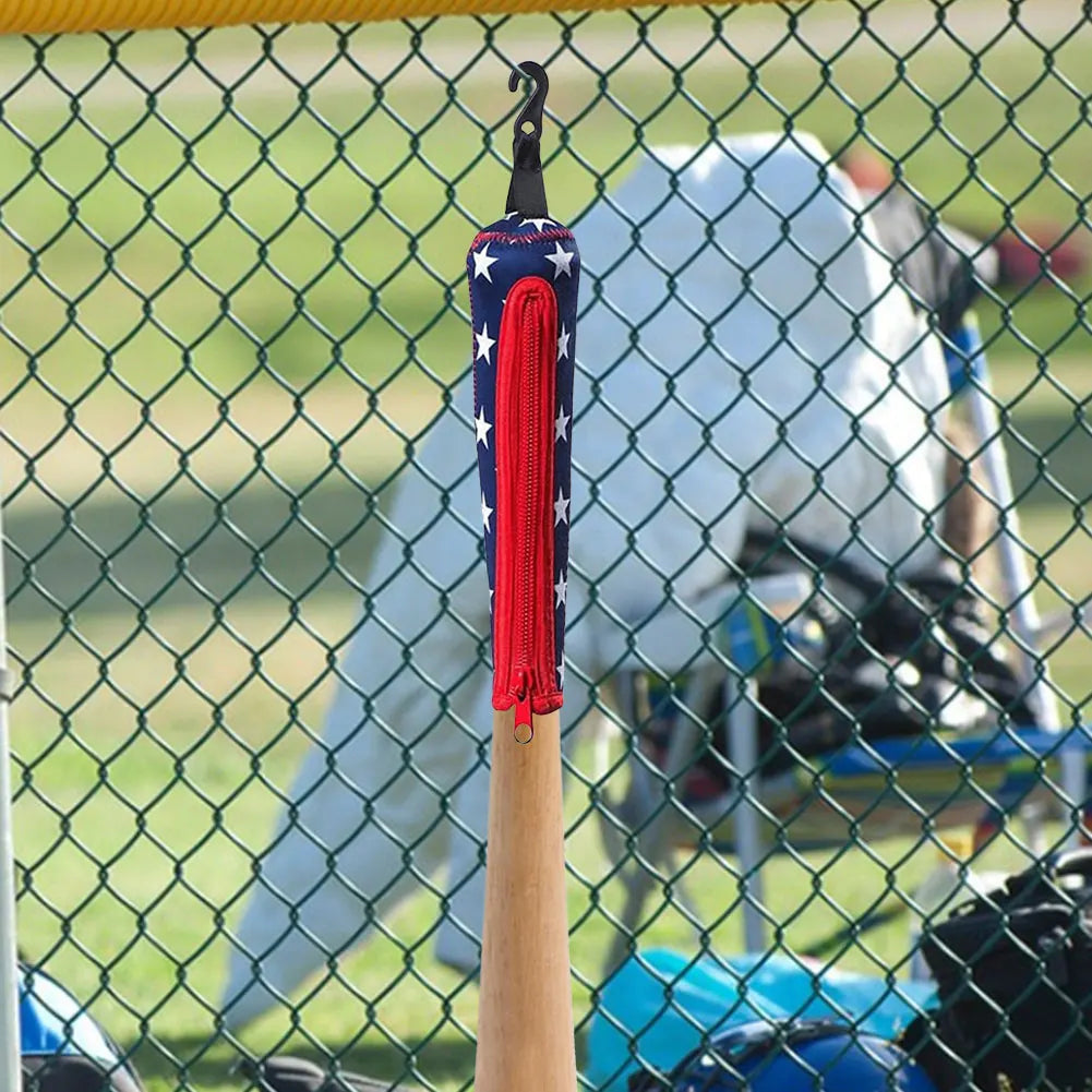 Baseball & Softball Handle Covers - Zippered Sleeve with Hook for Hanging on fencing