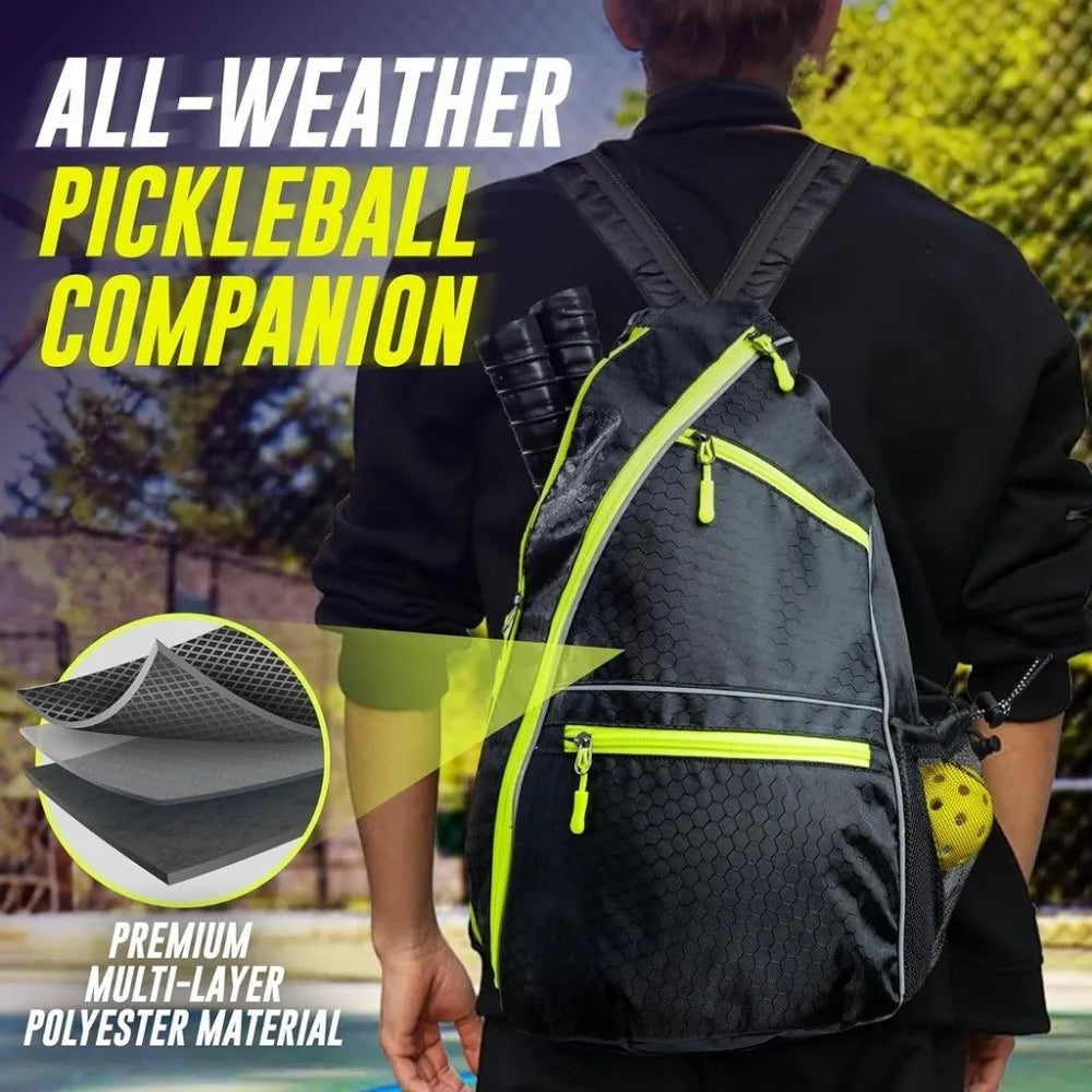 Pickleball Paddle Bag Large Capacity Waterproof Pickleball Rackets Backpack Adjustable Pickle Ball Bag Men Women