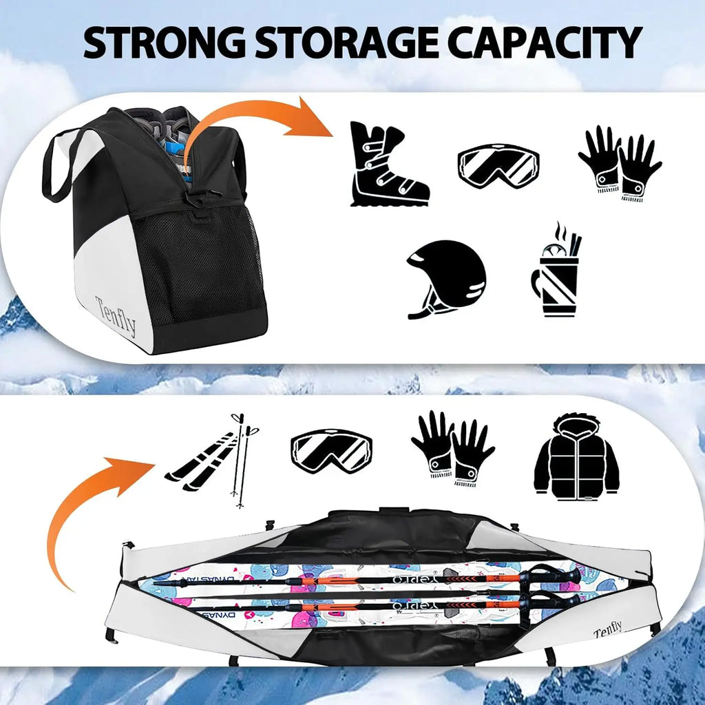 Snow Ski and Boot Bag Combo