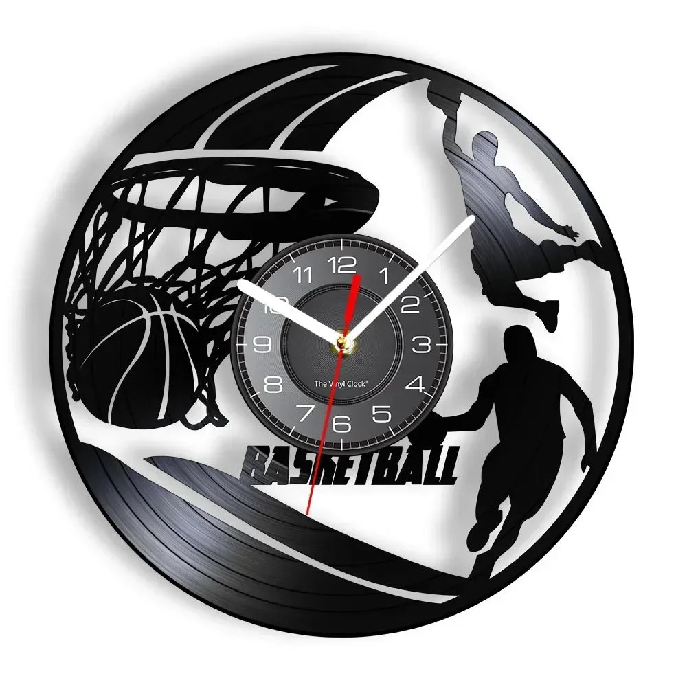 Basketball Dunk Wall Clock Basketball Players