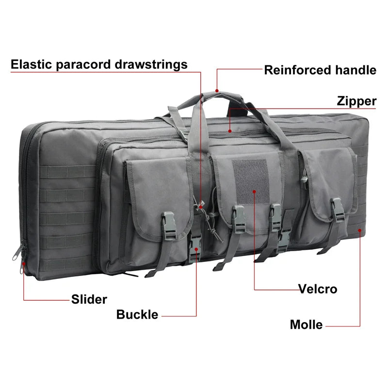ARMY 32 38 42 48 inch Tactical Double Rifle Case