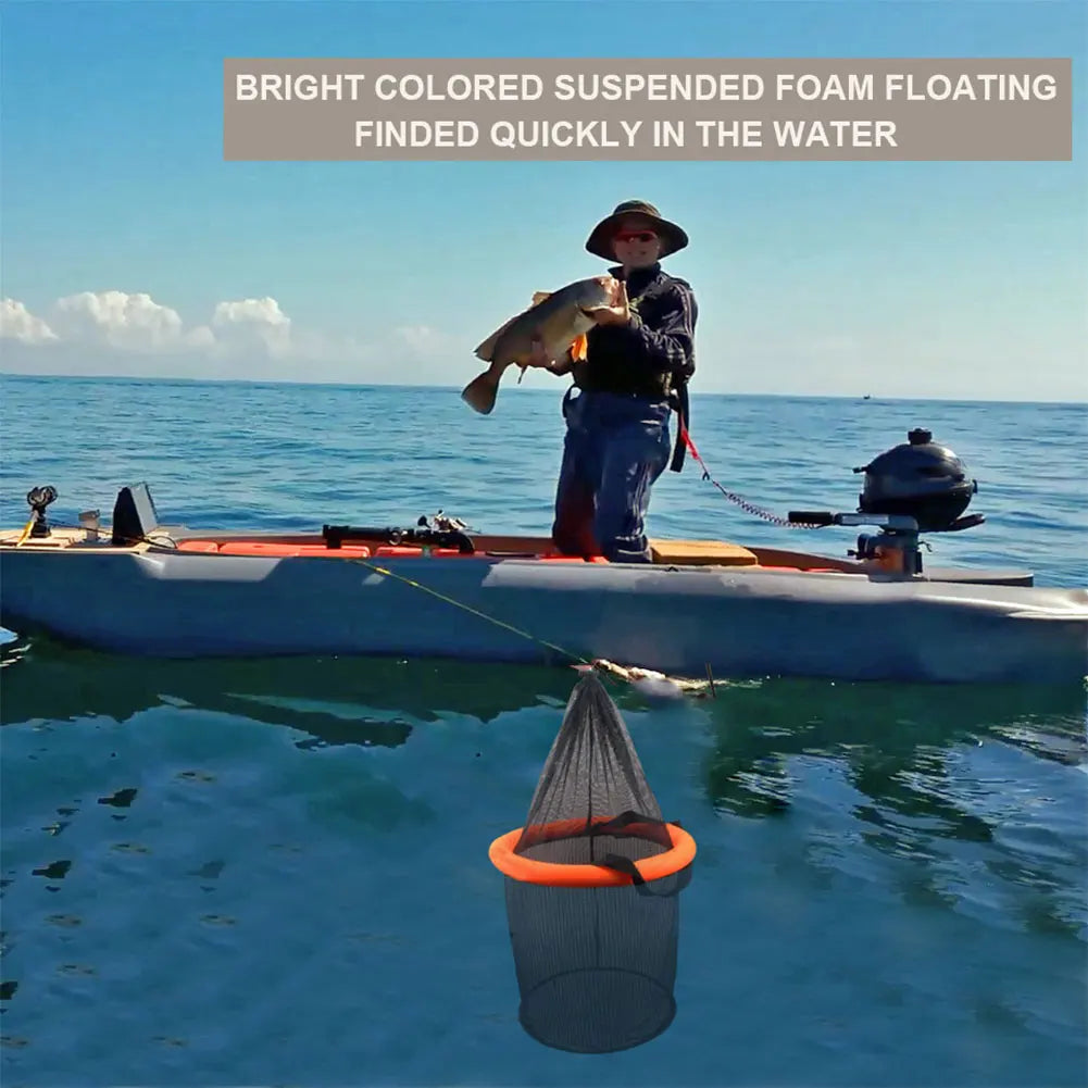 Floating Fishing Bait Basket Collapsible