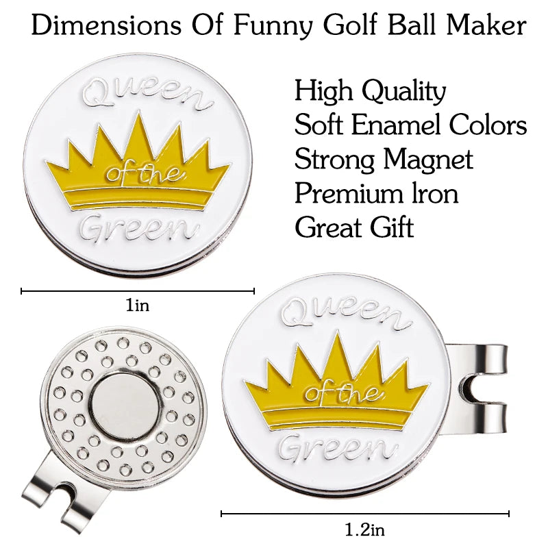 Funny Golf Hat Clip Magnetic Enamel Clip Jewelry Accessories Golf Ball Marker Baseball Hat Clip Golf Training Aids Gift
