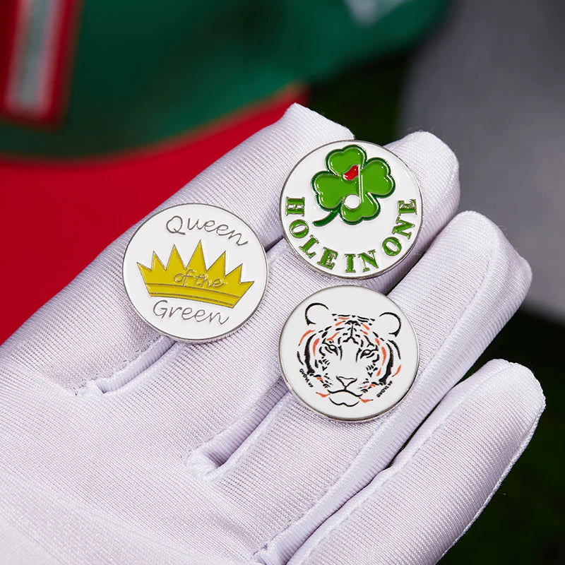 Funny Golf Hat Clip Magnetic Enamel Clip Jewelry Accessories Golf Ball Marker Baseball Hat Clip Golf Training Aids Gift