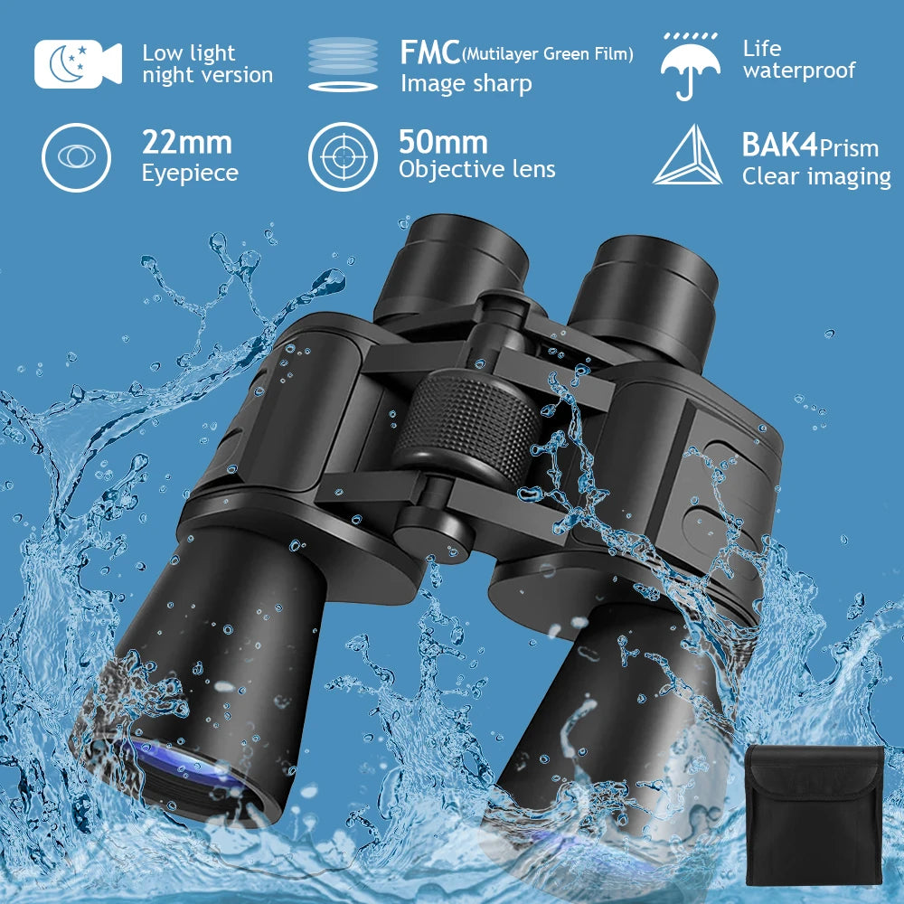 180x100 Zoom Binoculars  Day Night Vision Long Range