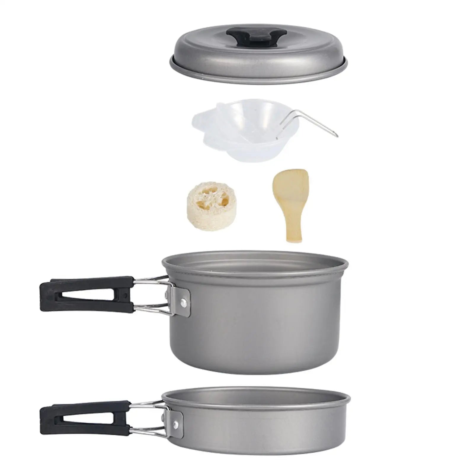 Camping Cookware Mess Kit Soup Pot Accessories Space Save Portable Lightweight