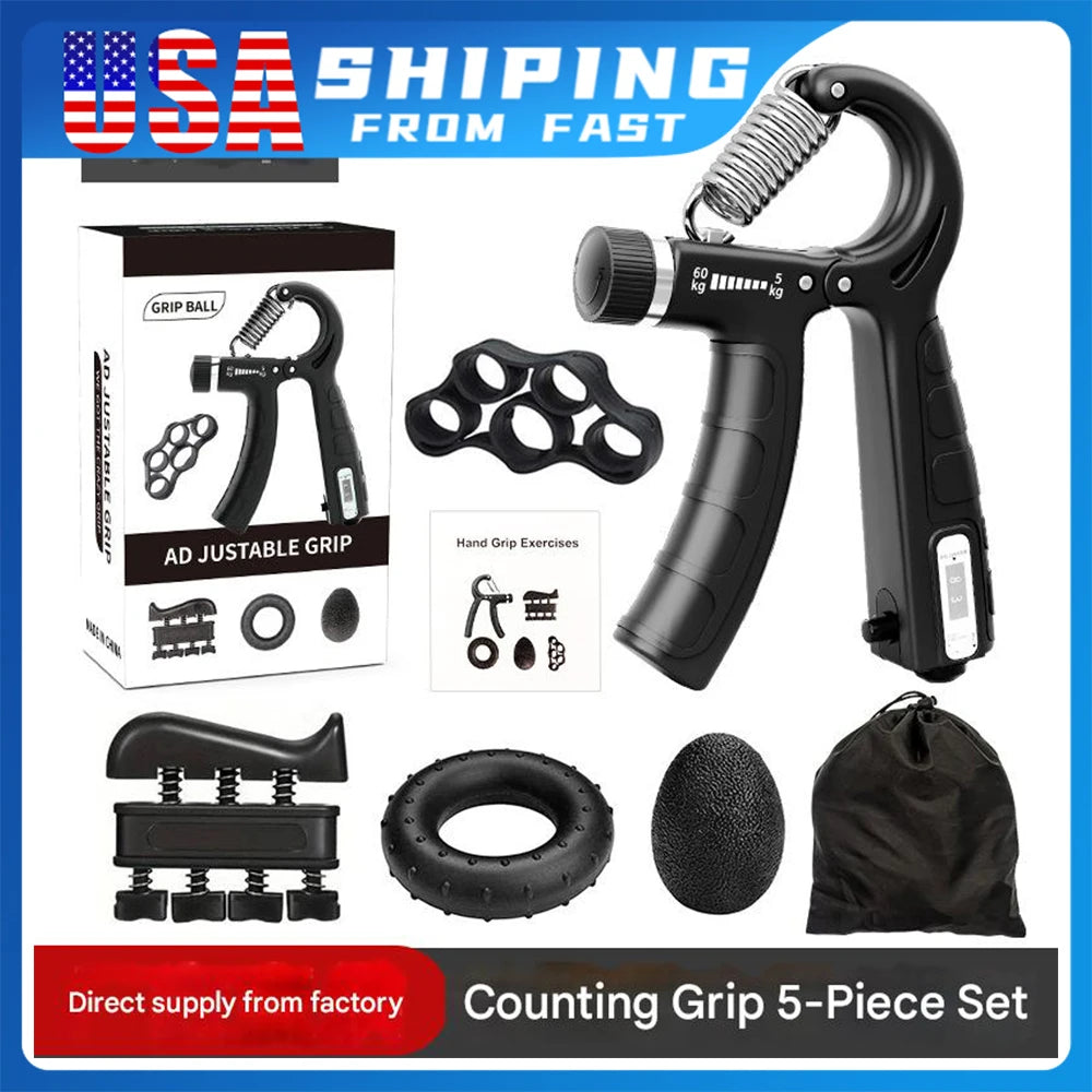 5 Pcs 380 Count Finger Trainer Grip Hand Grips Strength Device