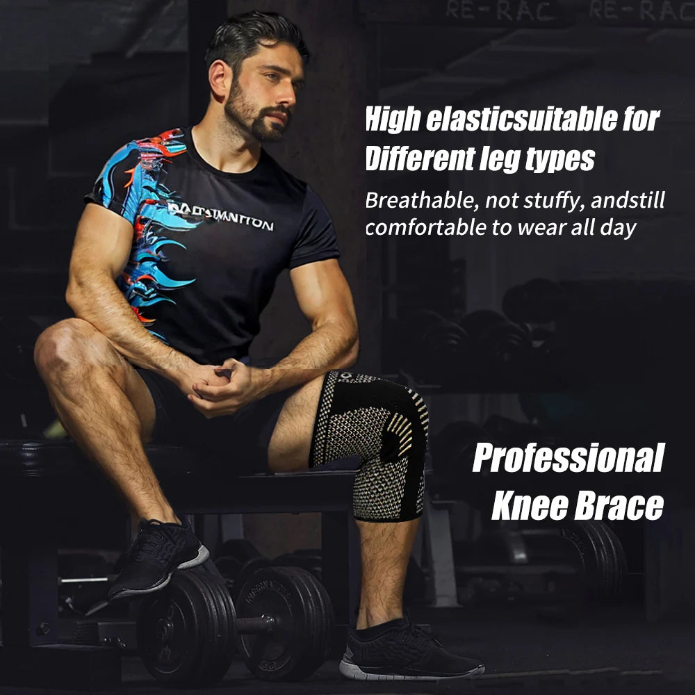 Sports Knee Brace - pads, Breathable Non-Slip 2-Pack