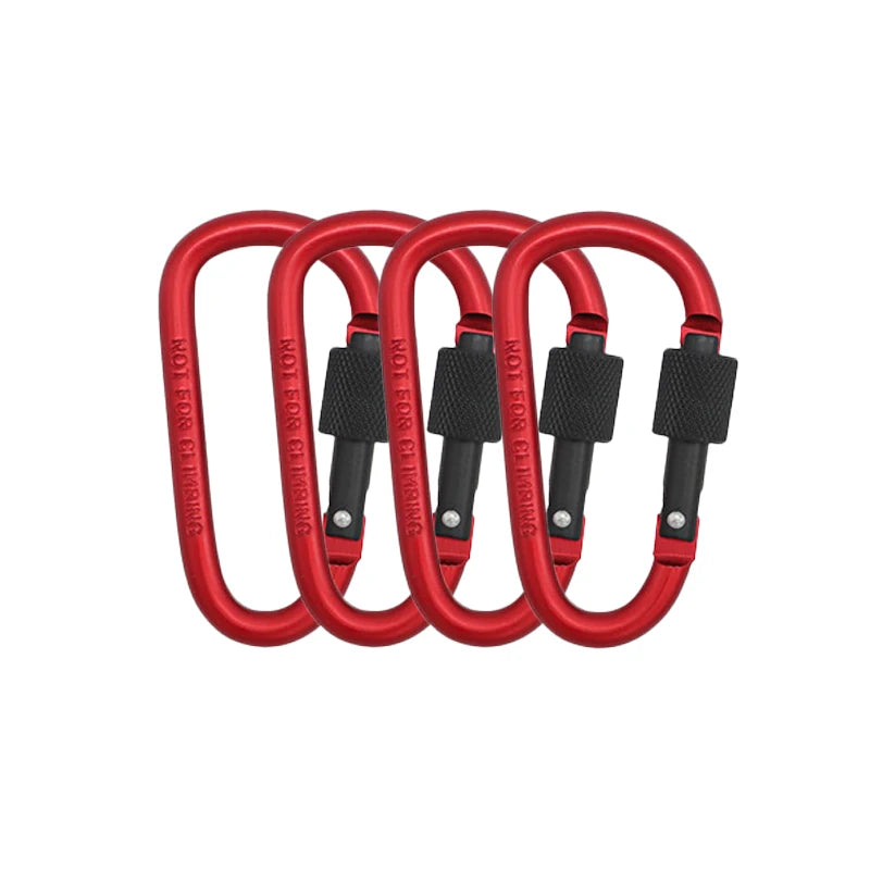 4Pcs Carabiner Clips with Screw Gate Carabiners