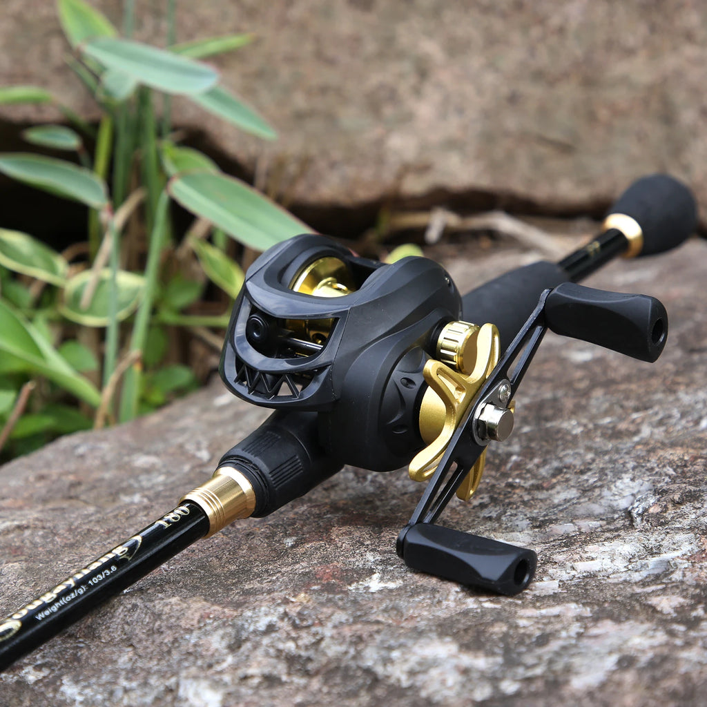 Sougayilang 1.8-2.4m Casting Fishing Combo Telescopic Fishing Rod and 7.2:1 High Speed Fishing Reel with Freshwater FishingPesca