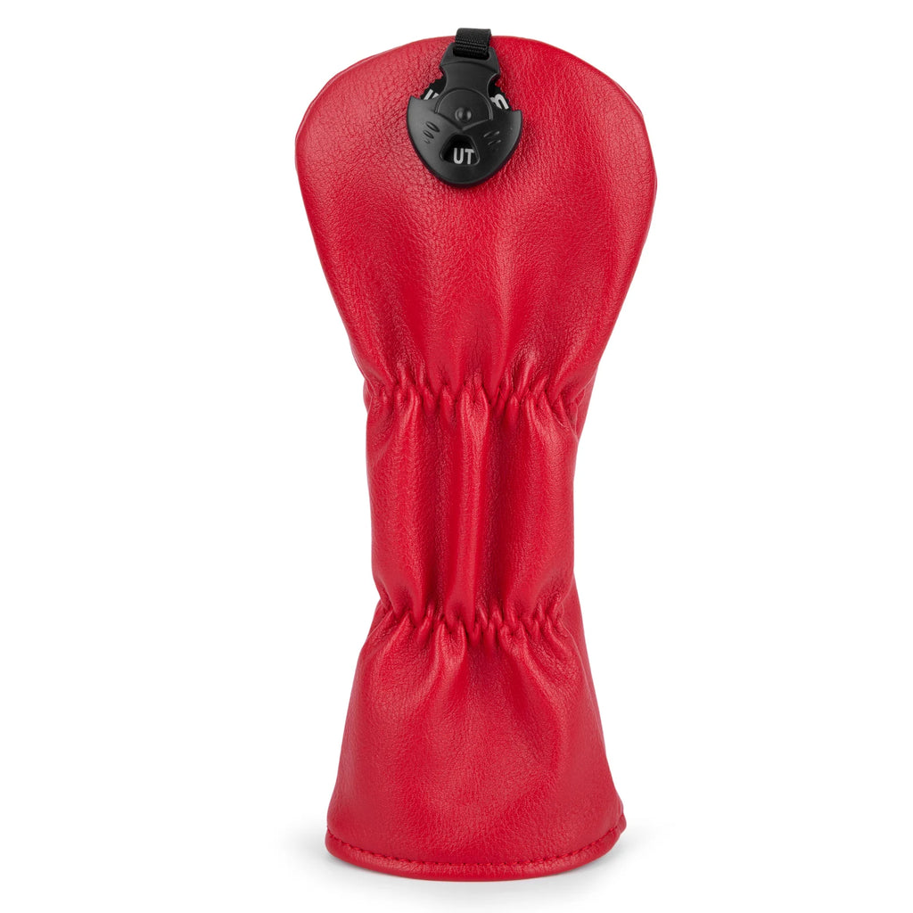 Factory Price Golf Club Headcovers Red Premium Leather Golf Driver Fariway Wood Covers Hybrid Head Covers 3 Wood Golf Head Cover