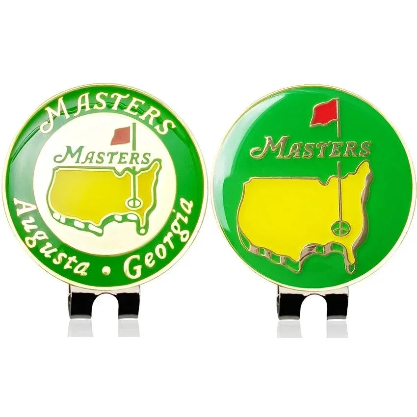 Golf Ball Marker with Magnetic Golf Hat Clip Marker US Map White Flower Golf Marker Training Aids For Boys Girl Kids Golfer Gift