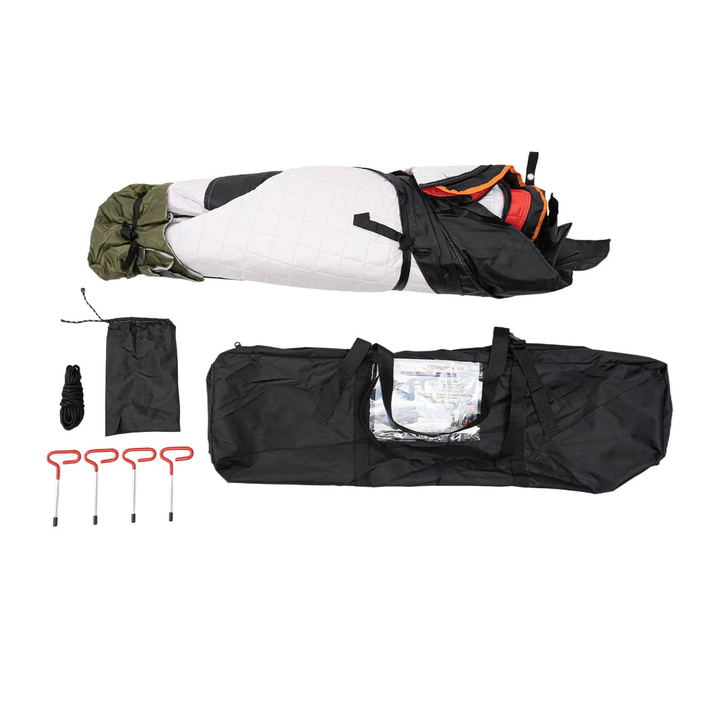 Ice Fishing Tent Freestanding Portable Insulated and Windproof for 1-2 Persons Orange/Blue/Red