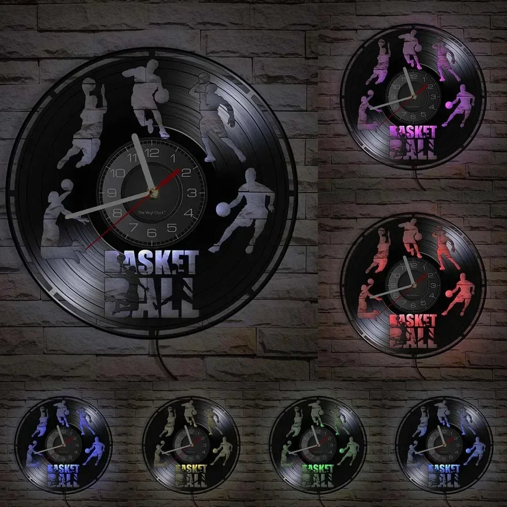 Basketball Dunk Wall Clock Basketball Players