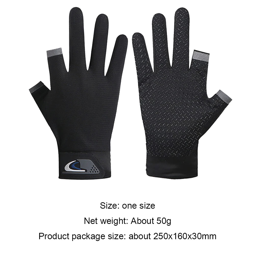 Gloves 2 Cut Fingers Sport Cycling Mitten Men Women