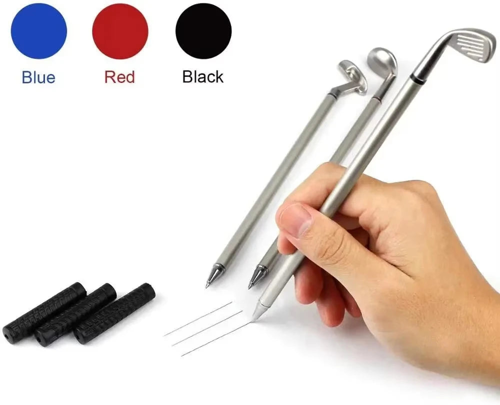 Golf Pen Set Mini Desktop Gift Includes Putting Green 3 Clubs Pen Balls and Flag Desk Games