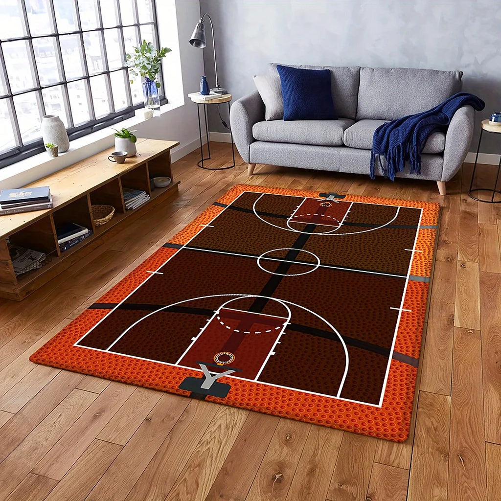 Basketball Court Print Area Rug