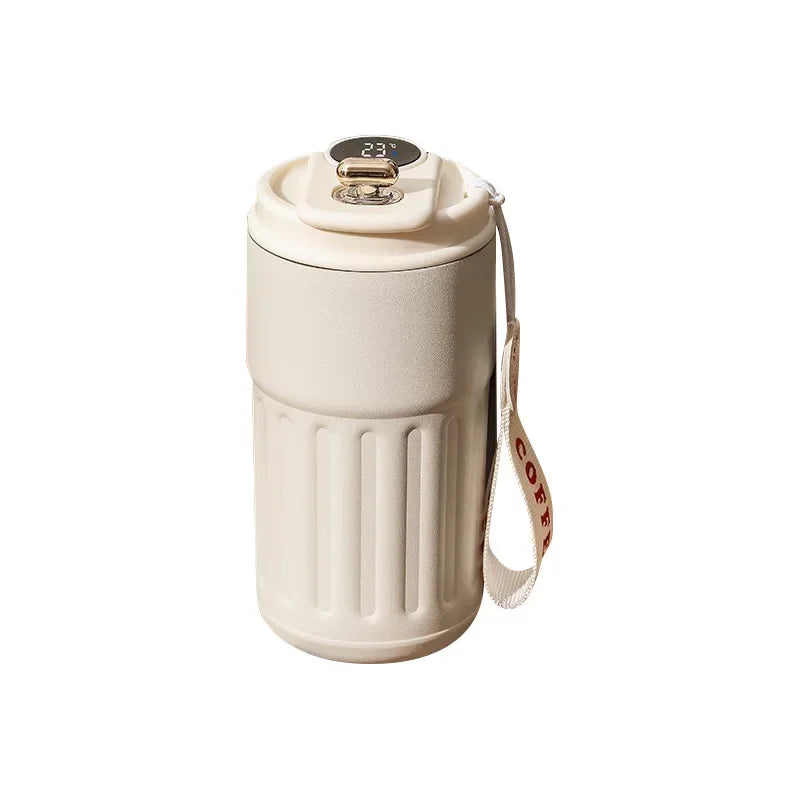 Thermos Bottle Display Temperature Stainless Steel Vacuum Cup Office Coffee Cup Business Portable Thermal Mug 450ml