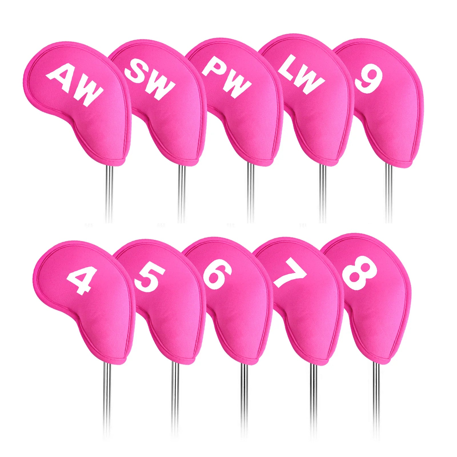 Neoprene Golf Club Covers Set - 10 Pack Universal Headcovers