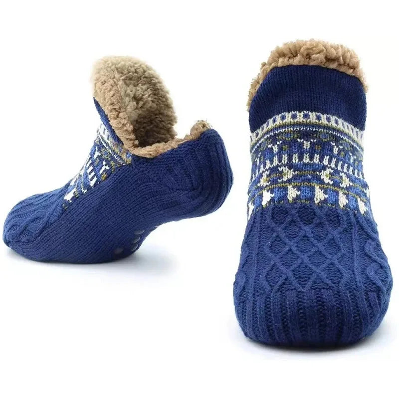 Thermal Mens - Women Fluffy Slipper Cotton Socks Non Slip Grip