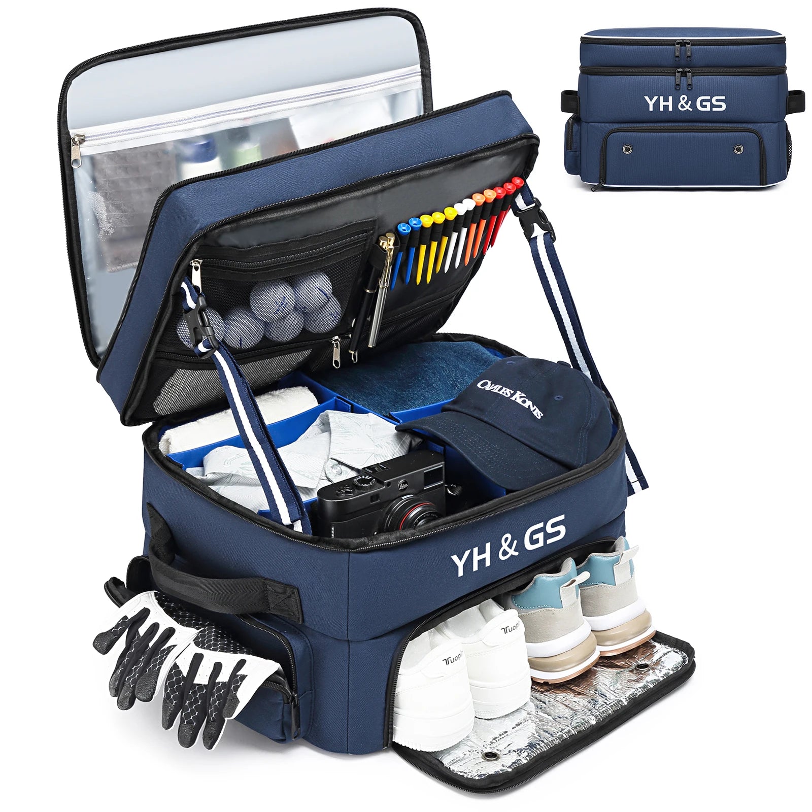 Golf Trunk Organizer Collapsible Shoe Bag for Balls,Tees, Clothes and etc.