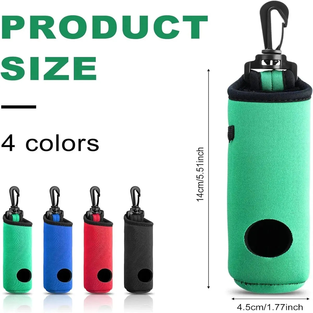 Golf Tee Holder, Golf Ball Carry Bag Pouch with Keychain Belt Clip