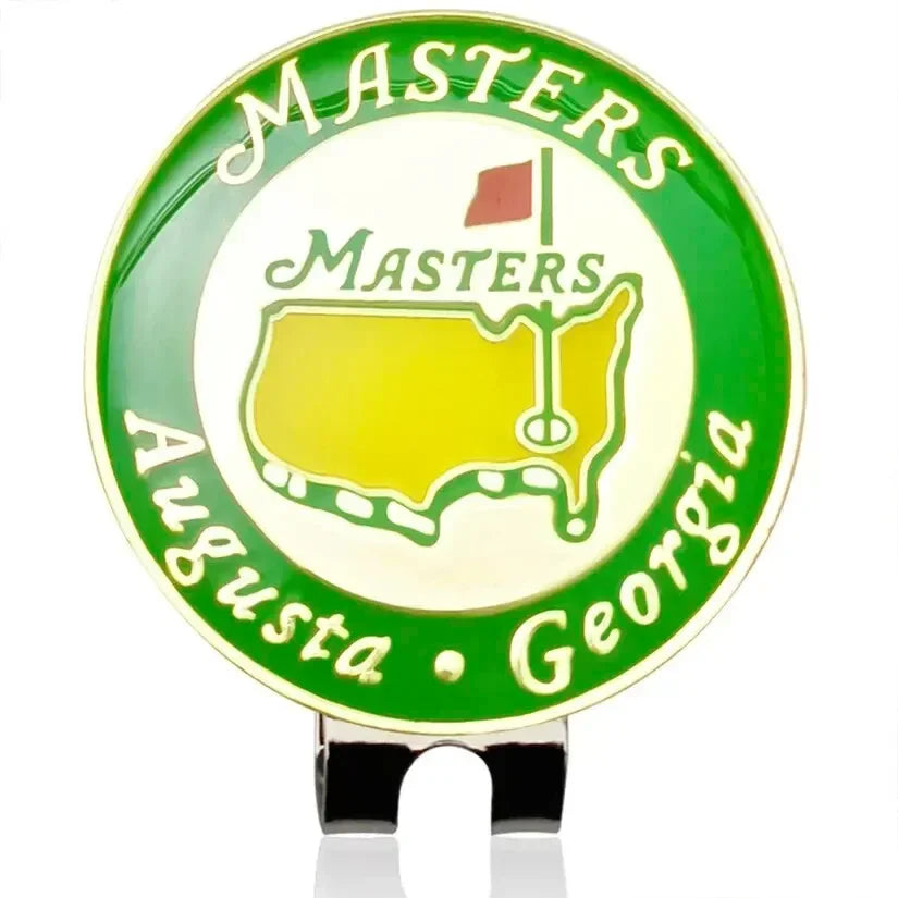 Golf Ball Marker with Magnetic Golf Hat Clip Marker US Map White Flower Golf Marker Training Aids For Boys Girl Kids Golfer Gift