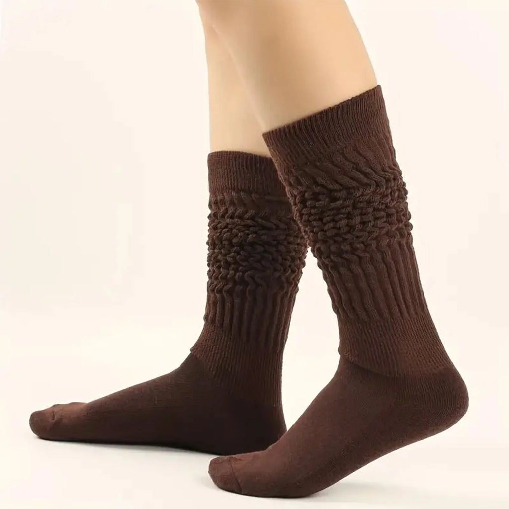 Cotton Knit Warm Calf Socks Skin-Friendly Cotton Winter Leg Warmer Socks Suitable for Women and Girls 6pair