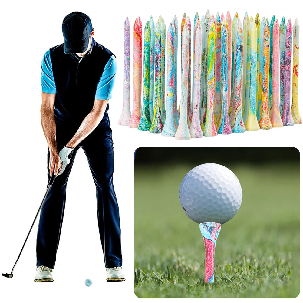 50Pcs Golf Wood Tees Mixed Color
