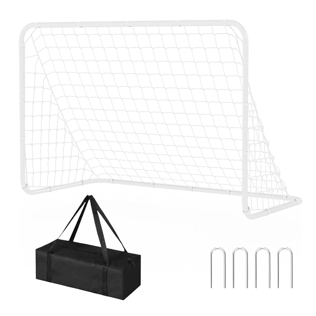 6X4 FT Portable Soccer Goal for Backyard – Heavy Duty Steel Frame