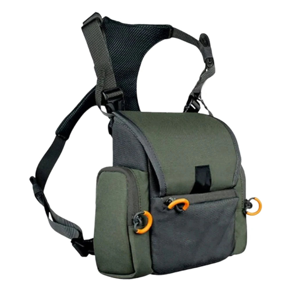 Binocular Harness Chest Pack with Rangefinder Pouch & Rain Cover Adjustable for Hunting