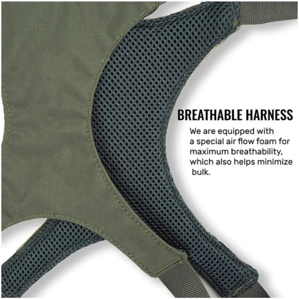 Binocular Harness Chest Pack with Rangefinder Pouch & Rain Cover Adjustable for Hunting