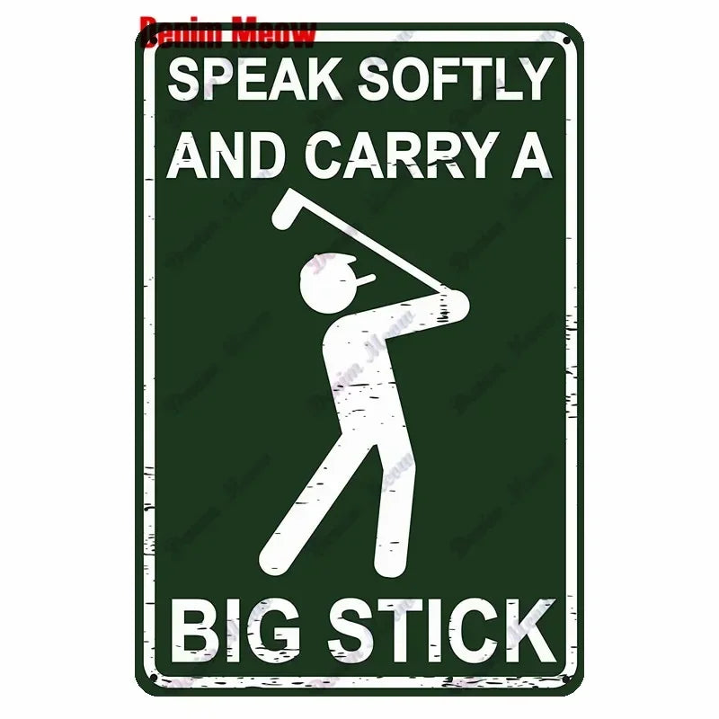 Vintage Golf Life Metal Wall Art Playing Golf Pin Up Girl Tin Sign Retro The Golf Father Decoration Club Home Decor 8x12 inch