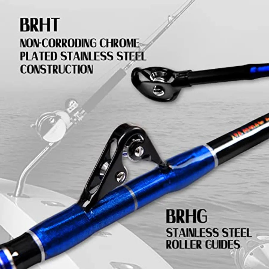 2Piece Saltwater Offshore Heavy Trolling Fishing Rod
