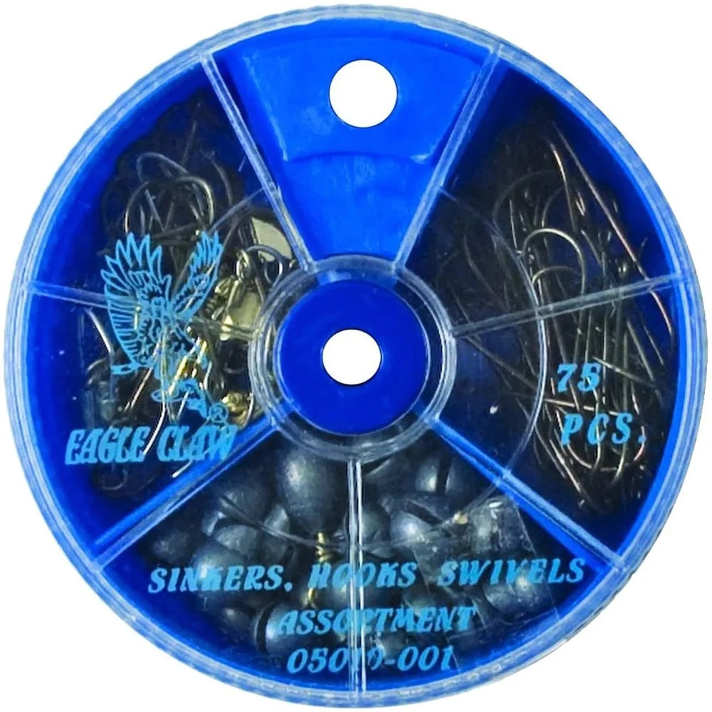 75pcs Hook Swivel Sinker Assortment Pack