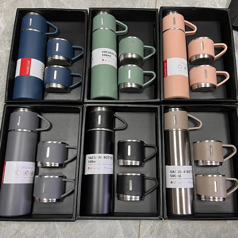 500ML Stainless Steel Thermos Vacuum Flask Gift Set