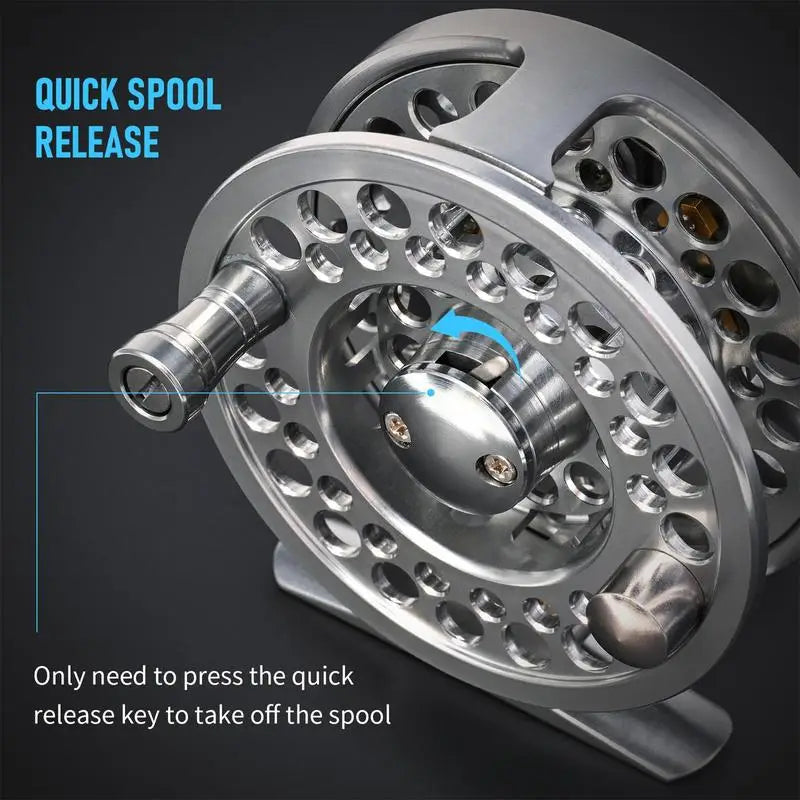 Fly Fishing Reel With Aluminum Alloy Reel For Lake Stream - Saltwater Fishing