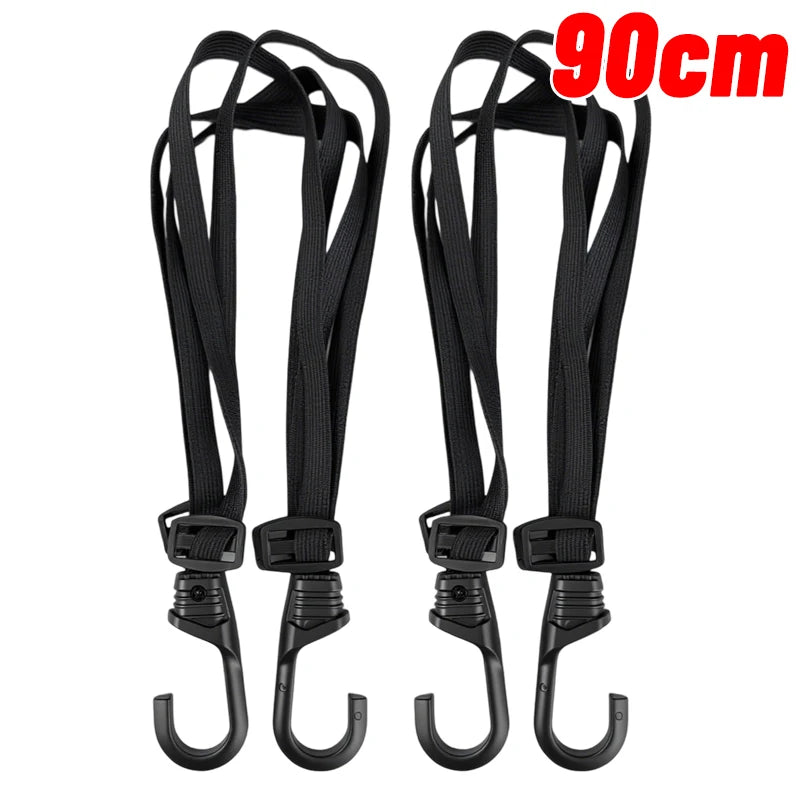 Motorcycle Back Seat Helmet Holder - Elastic Adjustable Fix Rope