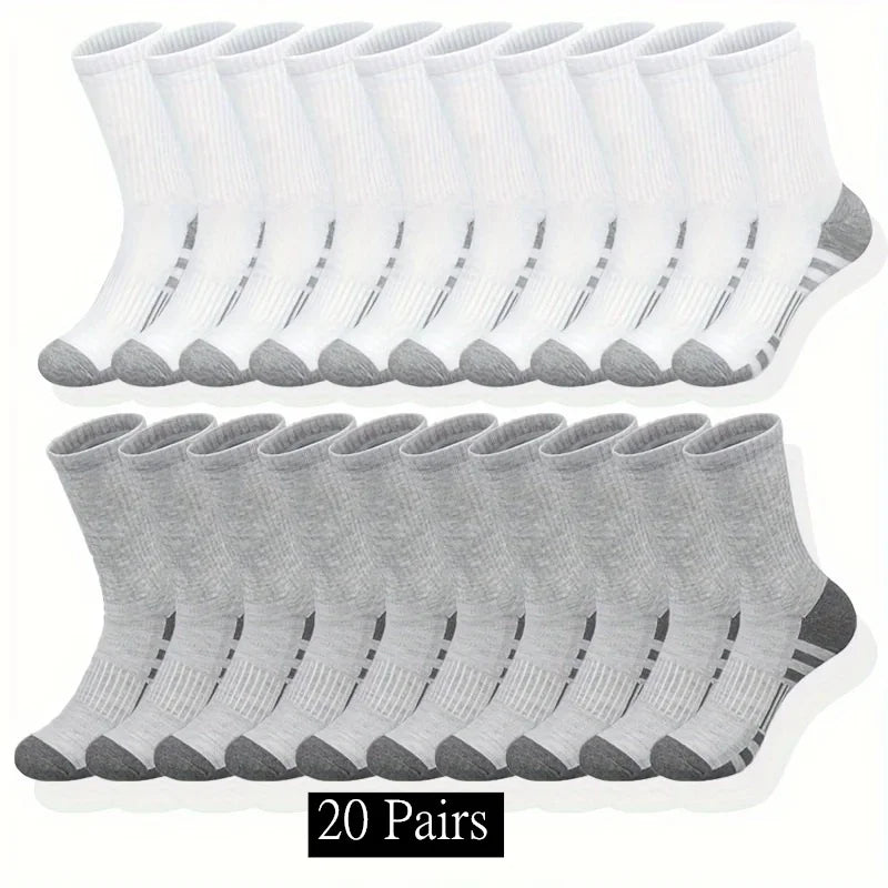 10/20/30 Pairs Men's & Women's Classic Crew Socks