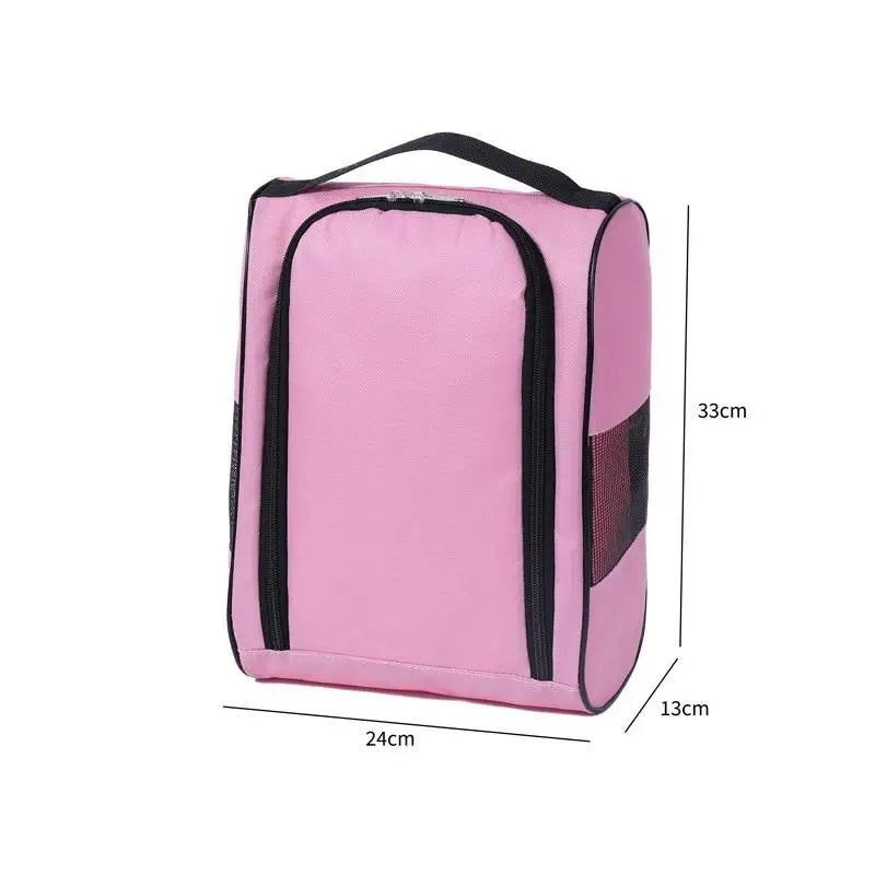 SU Portable Golf Shoe Bag Oxford Cloth Shoe Carrier Bags Breathable Lightweight Golf Handbag Dustproof Football Tennis Shoe Bag