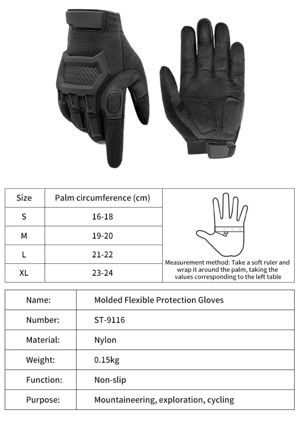 Tactical Gloves for Men - Women Hunting Shooting Motorcycle